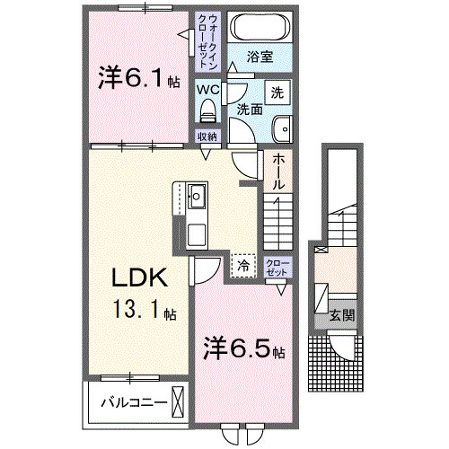 アルフォート　鴨方の間取り