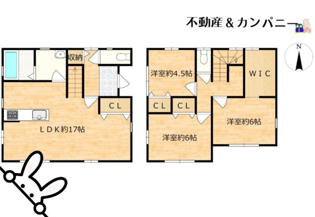 北斎院町の中古のおうち　松山市北斎院町中古戸建の間取り