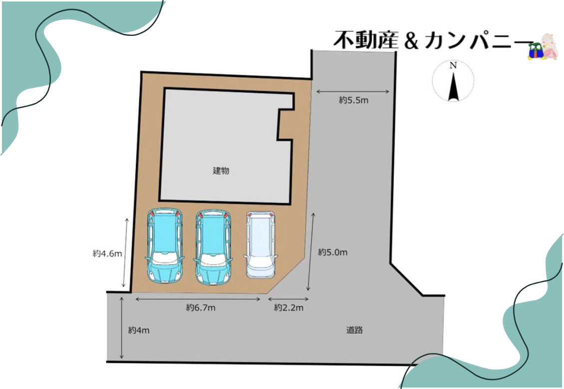 北斎院町の中古のおうち　松山市北斎院町中古戸建の区画図