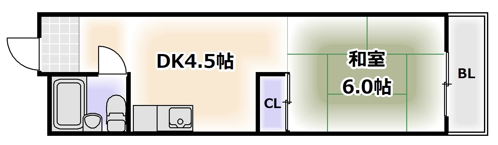 ガーデンハイムこなかの間取り