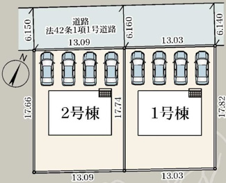 【区画図】 | 矢吹町小松新築一戸建て2棟