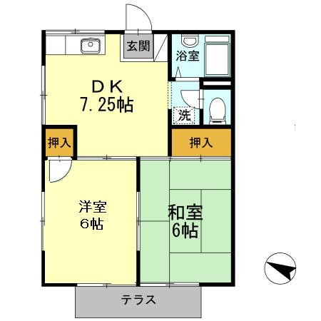 プレジール長嶺の間取り