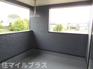 【バルコニー】 | 矢吹町小松新築一戸建て2棟 | 落ち着いた時間を過ごせるバルコニーです
