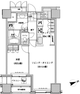 【間取り】 | ウエストパークタワー池袋