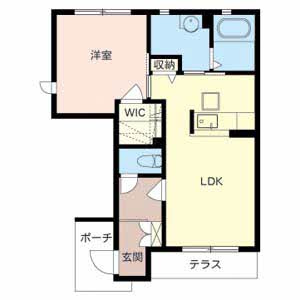 【間取り】 | シャーメゾンふじいⅠ