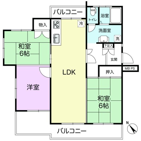 【間取り】 | ライオンズマンション高宮第7