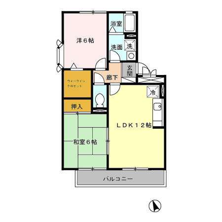 セジュール未来B棟の間取り