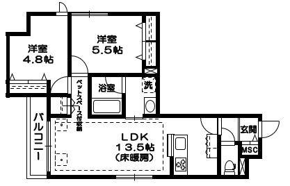 （仮称）山王３丁目メゾンの間取り