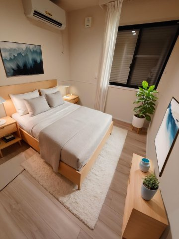 ルーチェ山王の寝室|CG家具の為、実際に家具の設置はありません。