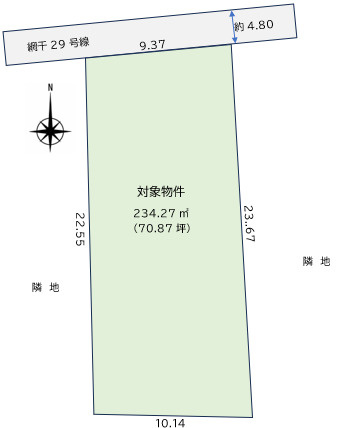 興浜売地Mの区画図