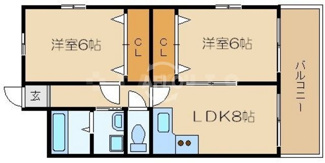 【間取り】 | パレーシャル難波 | パレーシャル難波　間取り（反転）
