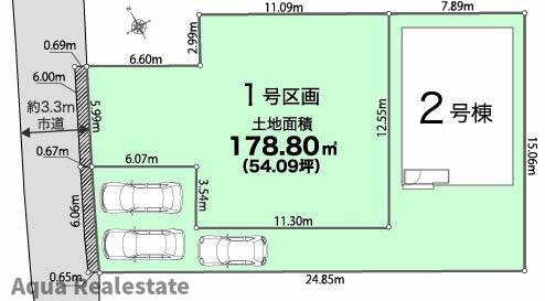 リナージュ徳島市春日一丁目　01期の区画図