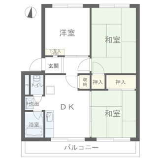 【間取り】 | 仁川リバーサイドハイツ B棟