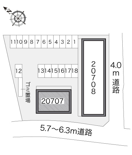 レオパレスLIGHTHILLIVの駐車場