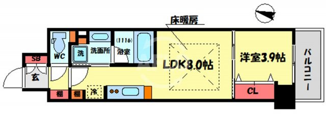 アーバネックス西本町　明治小学校区の間取り|アーバネックス西本町　開放感ある間取り