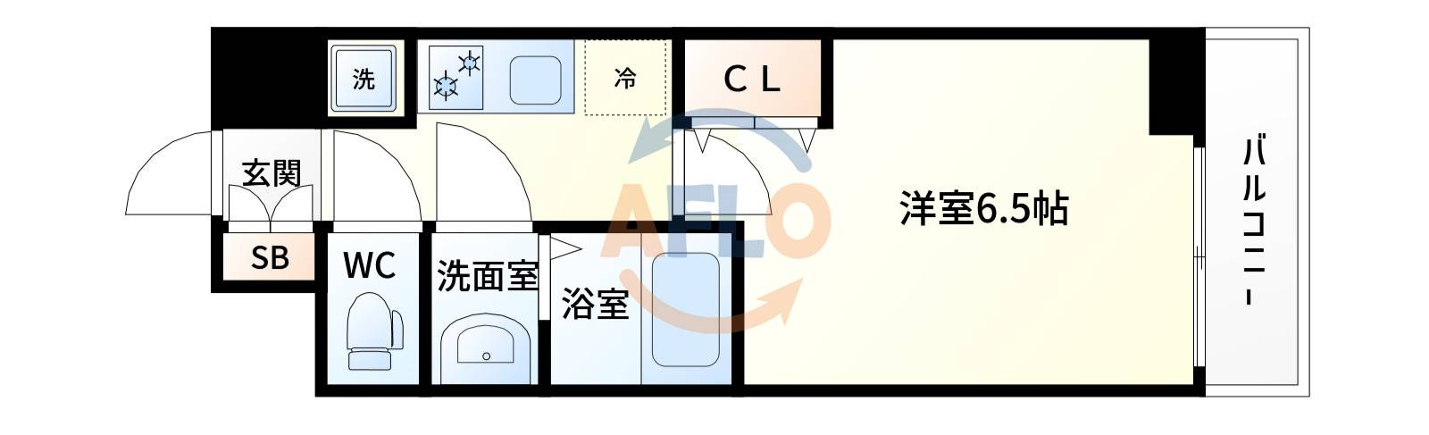 プレサンス OSAKA 西中島リエゾンの間取り|プレサンスOSAKA西中島リエゾン　間取り