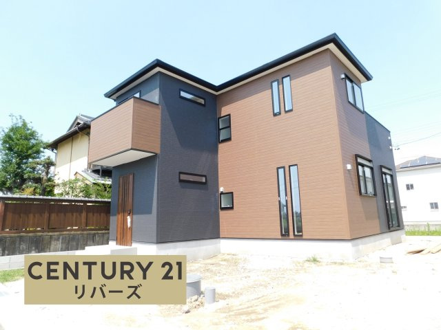 あま市新居屋久渕郷の新築一戸建の外観|◇１号棟◇　　いつでもご案内出来ます♪（お問合せ当日、平日、水曜、夜間でもＯＫ）　駐車並列３台ＯＫ！　続き間ＬＤＫ２０．５帖！　２面バルコニー！　大型ファミリークローゼット完備！　スーパー徒歩６分♪