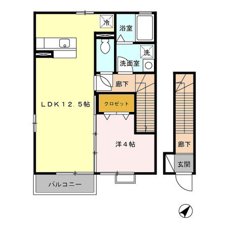 ルミエール大友　Ａ/Ｂ/Ｃ/Ｄの間取り