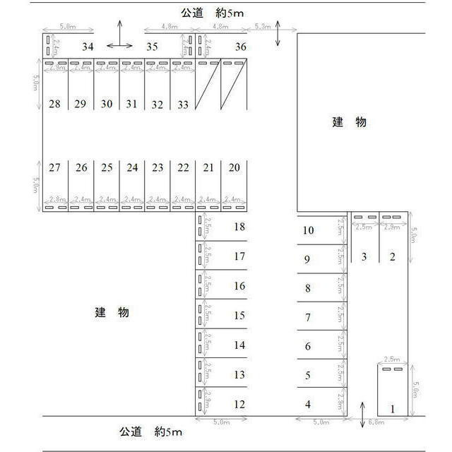 岐阜市光栄町１丁目の駐車場の間取り
