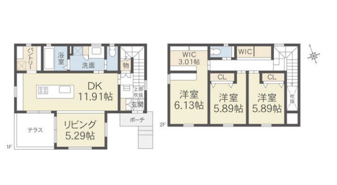 秦野市羽根　戸建ての間取り|間取図「秦野市羽根　戸建」