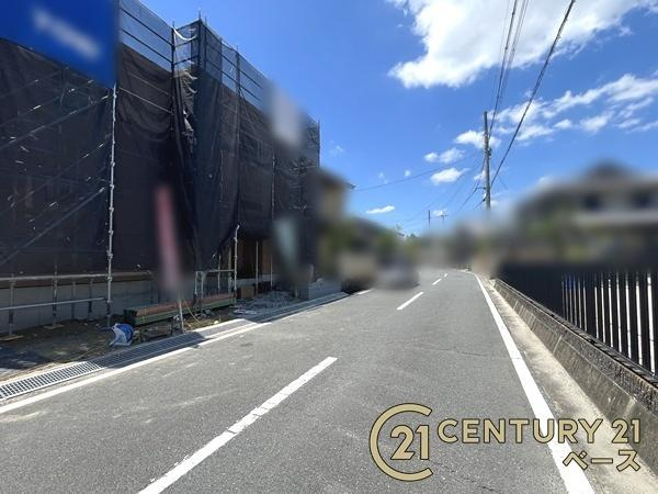 生駒郡斑鳩町法隆寺西３丁目 ／新築一戸建の前面道路含む現地写真|■現地撮影写真■閑静な住宅地で穏やかな暮らしをスタート！