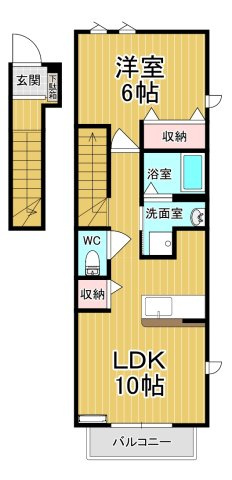 【間取り】 | シャン・ド・フルールⅠ