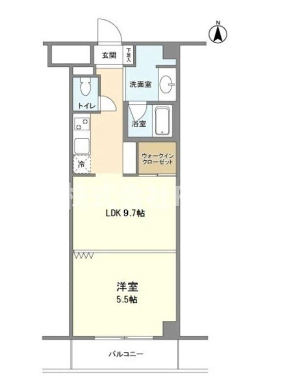 港区三田１丁目の賃貸マンションの間取り