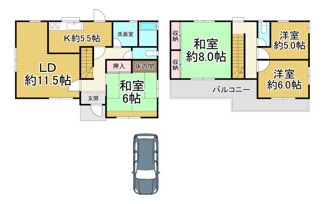 【間取り】 | 川西市清和台東1丁目4-73
