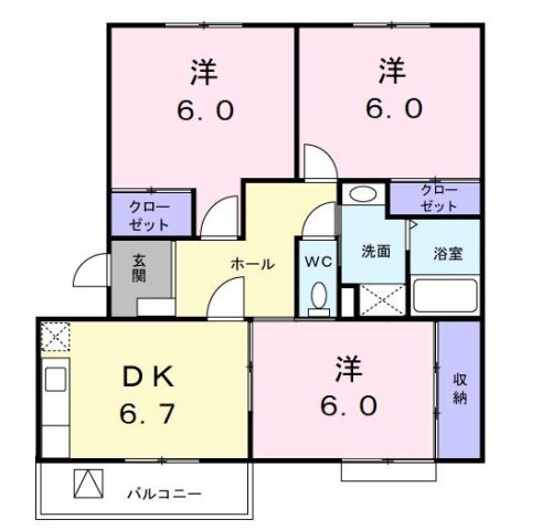 マンションミタライの間取り