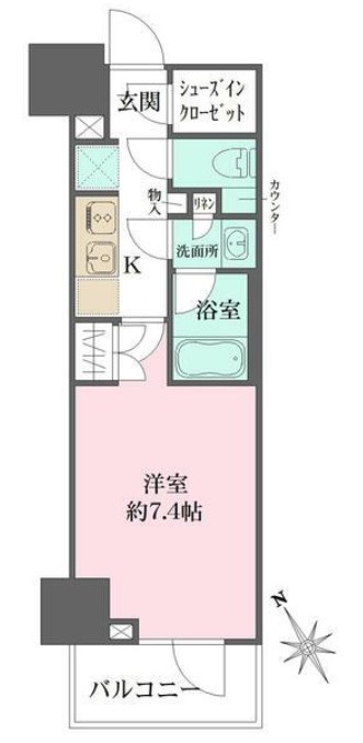 ルフォンプログレ四谷の間取り