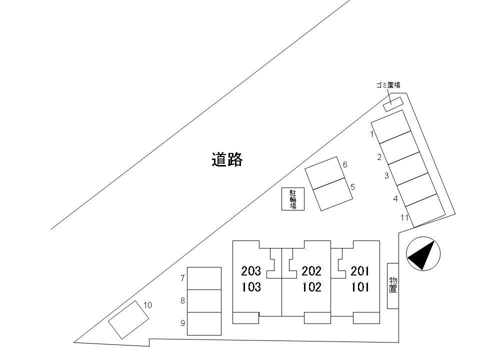 プラシード浜の区画図