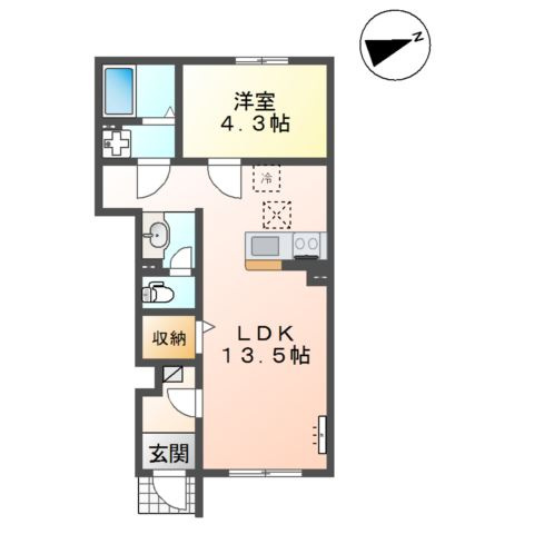 東合川アパート新築工事1LDK/2LDKの間取り