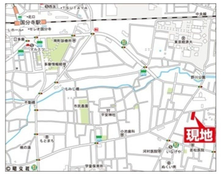 モナーク西小金井の地図