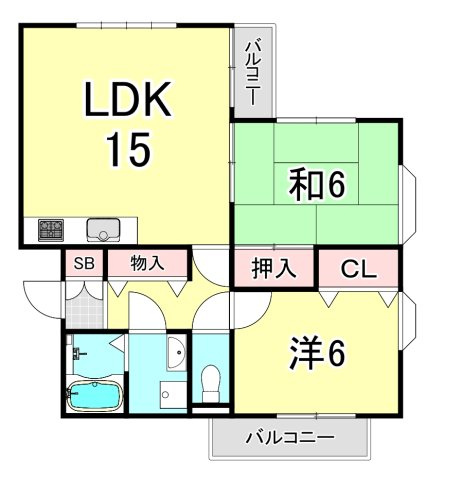 夙川アネックスⅢの間取り