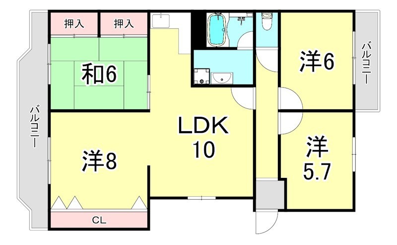 パストラーレ香櫨園の間取り