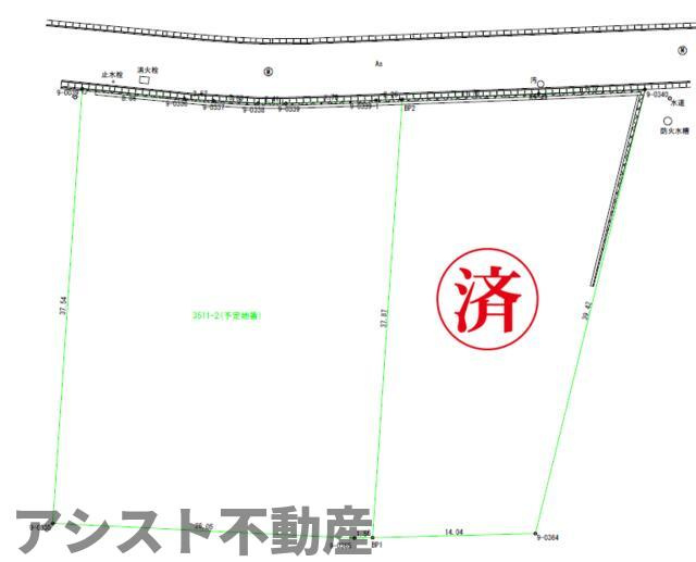 糸田町原売地の区画図
