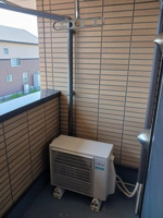 外からの目が気にならないバルコニーで洗濯物が干せます