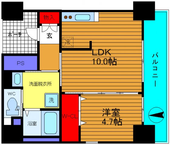 SunSunなんば弐番館の間取り