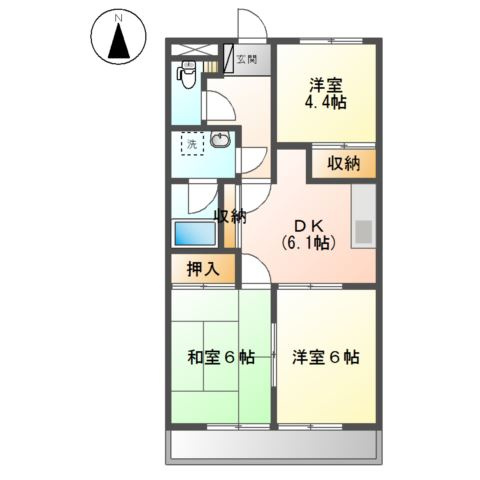 プレジールＢの間取り