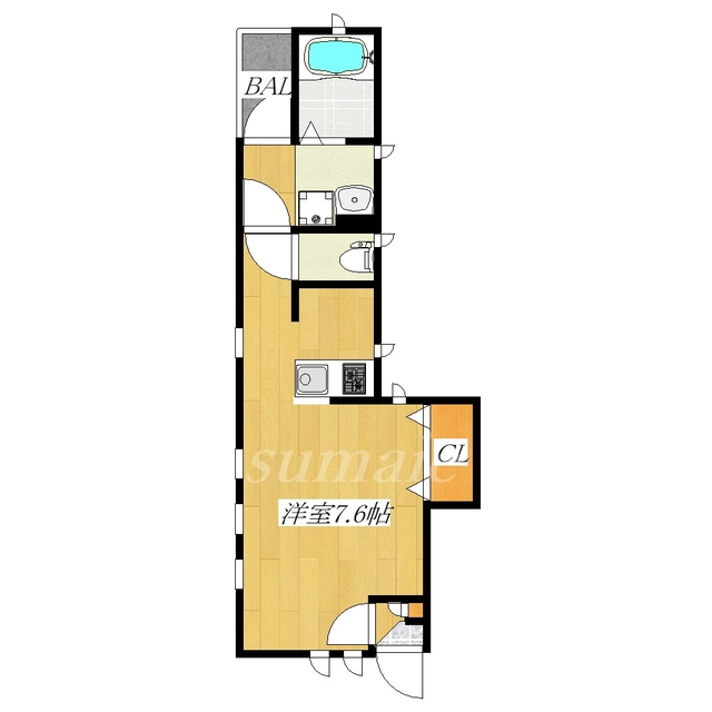 レスポワールの間取り|1フロア1世帯の角部屋です☆