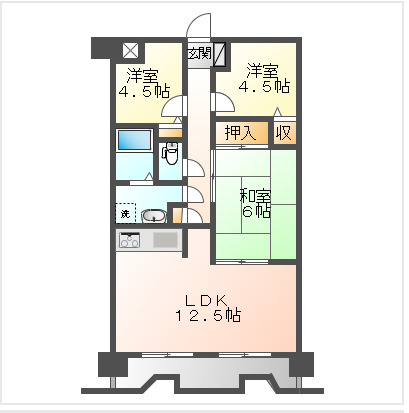 清水マンションの間取り