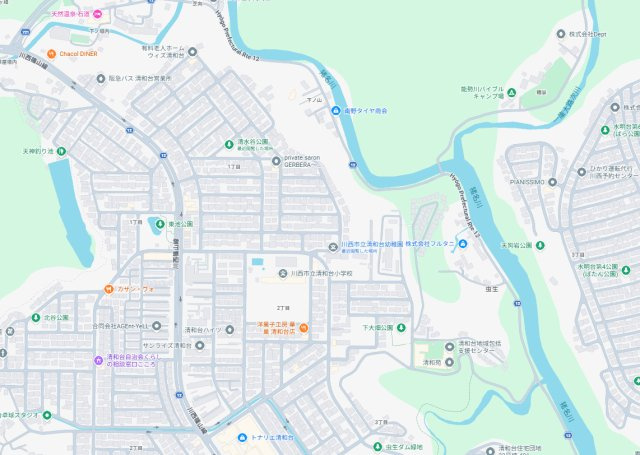 川西市清和台東　第1期　新築一戸建ての地図