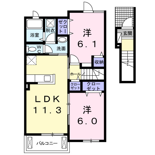 【間取り】 | ミニヨンＢ