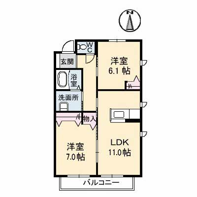 グランマスト福浜　Ａ棟 の間取り