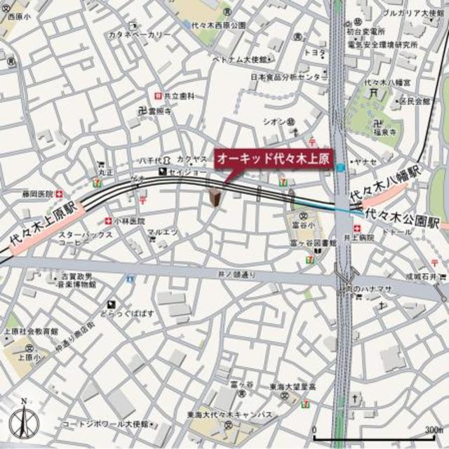 オーキッド代々木上原の地図