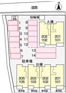 【区画図】 | プラシード勝根B