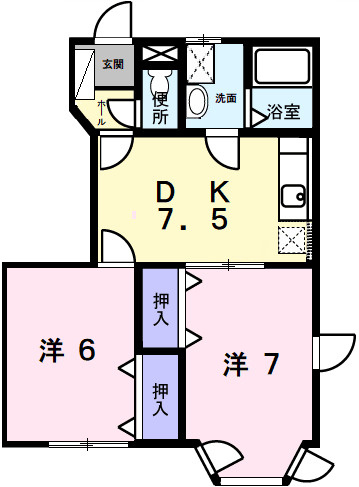【間取り】 | ソレアードメゾンＢ