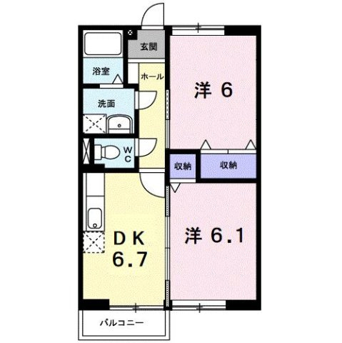 エーデルハウス　ローゼの間取り