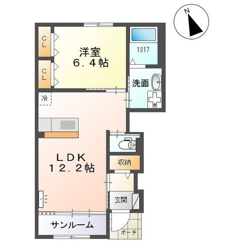 フォレットＢの間取り