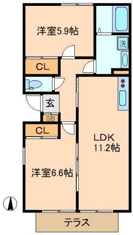 Ｇａｒｄｅｎ　Ｈｏｍｅ　Ｋｏｂｕｓｈｉの間取り